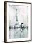 Paris in the rain-OnRei-Framed Art Print