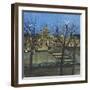 Paris in Winter, Passarelle des Arts-Susan Brown-Framed Giclee Print