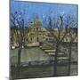 Paris in Winter, Passarelle des Arts-Susan Brown-Mounted Giclee Print