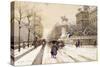 Paris in Winter-Eugene Galien-Laloue-Stretched Canvas