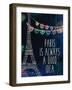 Paris is Always-Kimberly Allen-Framed Art Print