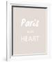 Paris is my Heart - Fawn-Sasha Blake-Framed Giclee Print