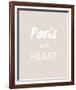 Paris is my Heart - Fawn-Sasha Blake-Framed Giclee Print