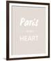 Paris is my Heart - Fawn-Sasha Blake-Framed Giclee Print