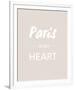 Paris is my Heart - Fawn-Sasha Blake-Framed Giclee Print