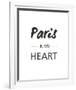 Paris is my Heart-Sasha Blake-Framed Giclee Print