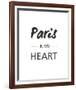 Paris is my Heart-Sasha Blake-Framed Giclee Print