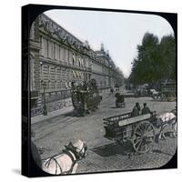 Paris (Ist Arrondissement), the Quai Des Tuileries at the Level of the Pont-Royal, Circa 1890-Leon, Levy et Fils-Stretched Canvas