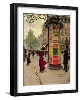 Paris Kiosk, Early 1880s-Jean Béraud-Framed Giclee Print