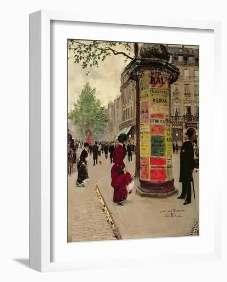 Paris Kiosk, Early 1880s-Jean Béraud-Framed Giclee Print