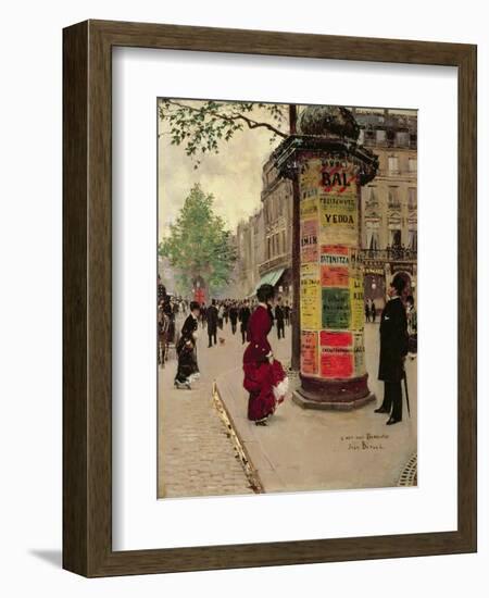 Paris Kiosk, Early 1880s-Jean Béraud-Framed Giclee Print