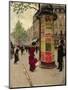 Paris Kiosk, Early 1880s-Jean Béraud-Mounted Giclee Print