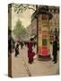 Paris Kiosk, Early 1880s-Jean Béraud-Stretched Canvas