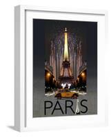 Paris Kiss-Big Island Studios-Framed Art Print