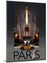 Paris Kiss-Big Island Studios-Mounted Art Print