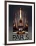 Paris Kiss-Big Island Studios-Framed Art Print