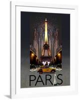 Paris Kiss-Big Island Studios-Framed Art Print