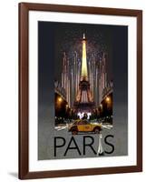 Paris Kiss-Big Island Studios-Framed Art Print