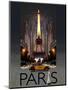 Paris Kiss-Big Island Studios-Mounted Art Print