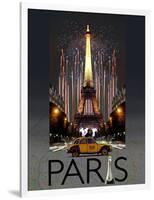 Paris Kiss-Big Island Studios-Framed Art Print