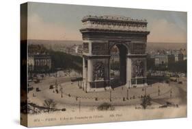 Paris, L'Arc De Triomphe De L'Etoile-null-Stretched Canvas