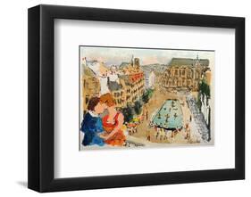 Paris, La Fontaine Stravinsky-Urbain Huchet-Framed Collectable Print