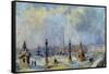 Paris, La place de la Concorde-Albert Lebourg-Framed Stretched Canvas
