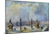 Paris, La place de la Concorde-Albert Lebourg-Mounted Giclee Print