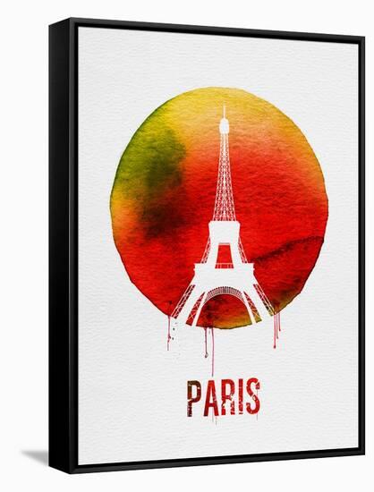 Paris Landmark Red-null-Framed Stretched Canvas