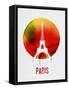 Paris Landmark Red-null-Framed Stretched Canvas