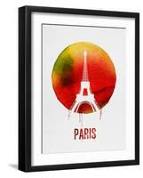 Paris Landmark Red-null-Framed Art Print