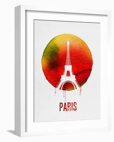 Paris Landmark Red-null-Framed Art Print