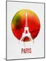 Paris Landmark Red-null-Mounted Art Print