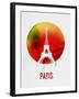 Paris Landmark Red-null-Framed Art Print