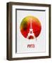 Paris Landmark Red-null-Framed Art Print