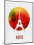 Paris Landmark Red-null-Mounted Art Print