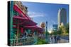 Paris Las Vegas Hotel and Casino on Left and the Cosmopolitan on Right-Alan Copson-Stretched Canvas