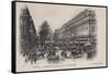 Paris, Le Boulevard Des Capucines, Le Grand Hotel-null-Framed Stretched Canvas