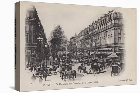 Paris, Le Boulevard Des Capucines, Le Grand Hotel-null-Stretched Canvas