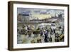 Paris, Le Mail, le marché aux pommes (port de l'Hôtel de Ville près du pont Louis-Philippe)-Emile Guillier-Framed Giclee Print