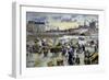 Paris, Le Mail, le marché aux pommes (port de l'Hôtel de Ville près du pont Louis-Philippe)-Emile Guillier-Framed Giclee Print