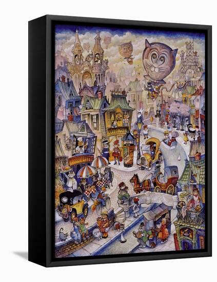 Paris Les Chats-Bill Bell-Framed Stretched Canvas
