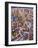 Paris Les Chats-Bill Bell-Framed Giclee Print
