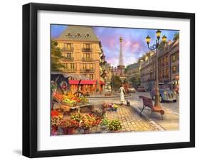 Paris Life (Variant 1)-Dominic Davison-Framed Art Print