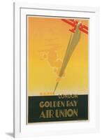 Paris London Golden Ray Air Union Poster-null-Framed Giclee Print