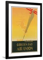 Paris London Golden Ray Air Union Poster-null-Framed Giclee Print