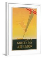 Paris London Golden Ray Air Union Poster-null-Framed Giclee Print