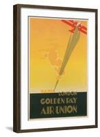 Paris London Golden Ray Air Union Poster-null-Framed Giclee Print