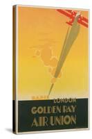 Paris London Golden Ray Air Union Poster-null-Stretched Canvas