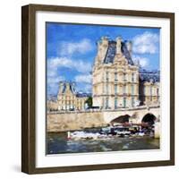 Paris Louvre II - In the Style of Oil Painting-Philippe Hugonnard-Framed Giclee Print